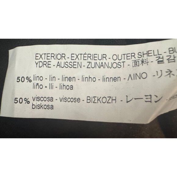 2/$30 ZARA Black 50% Linen Puff Sleeve Midi Dress - Picture 15 of 16